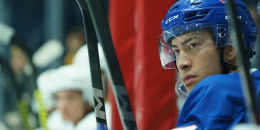 Heated Rivalry -  Hudson Williams as Shane Hollander in Episode 104 of Heated Rivalry. Cr. Sabrina Lantos © 2025