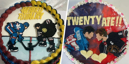 Fans have been making "Heated Rivalry"-themed cakes in honor of the show.