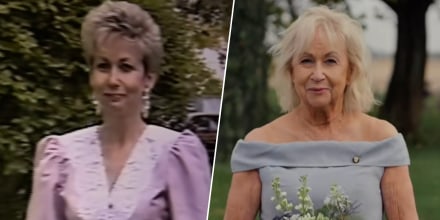 Debbie as matron of honor at her sister and niece's weddings.